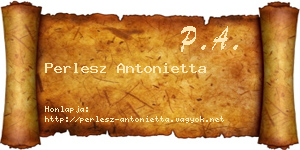 Perlesz Antonietta névjegykártya